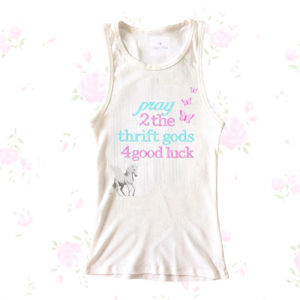 Y2K Pray 2 the Thrift Gods Graphic Tank Top